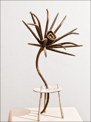 Esculturas de bronce. Flor crasa 4.