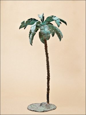 Esculturas de bronce. Esculturas decoracion salon - Palmera en oasis.