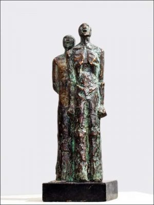 Estatuillas de bronce. Figuras decorativas de bronce - Bertsolariak.