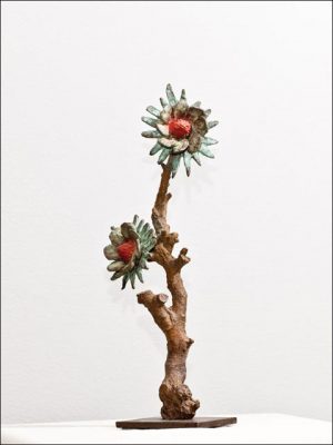 Figuras de bronce. Flores crasas 10.