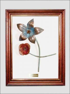 flores de bropnce - cuadro flores 3